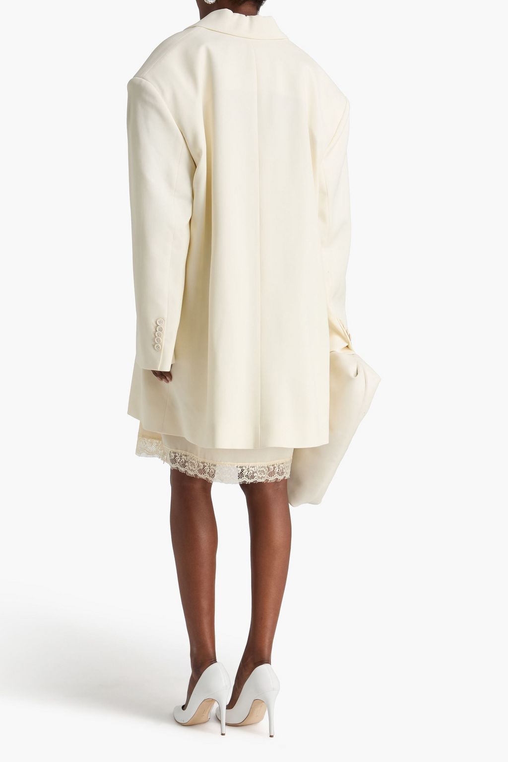 WARDROBE.NYC Double-breasted grain de poudre wool coat