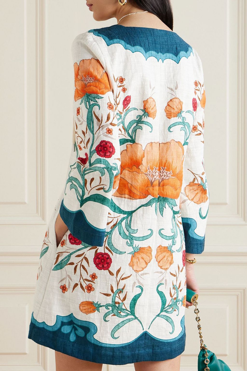 LA DOUBLEJ X ORLEBAR BROWN تونيك من مزيج من القطن والجاكار