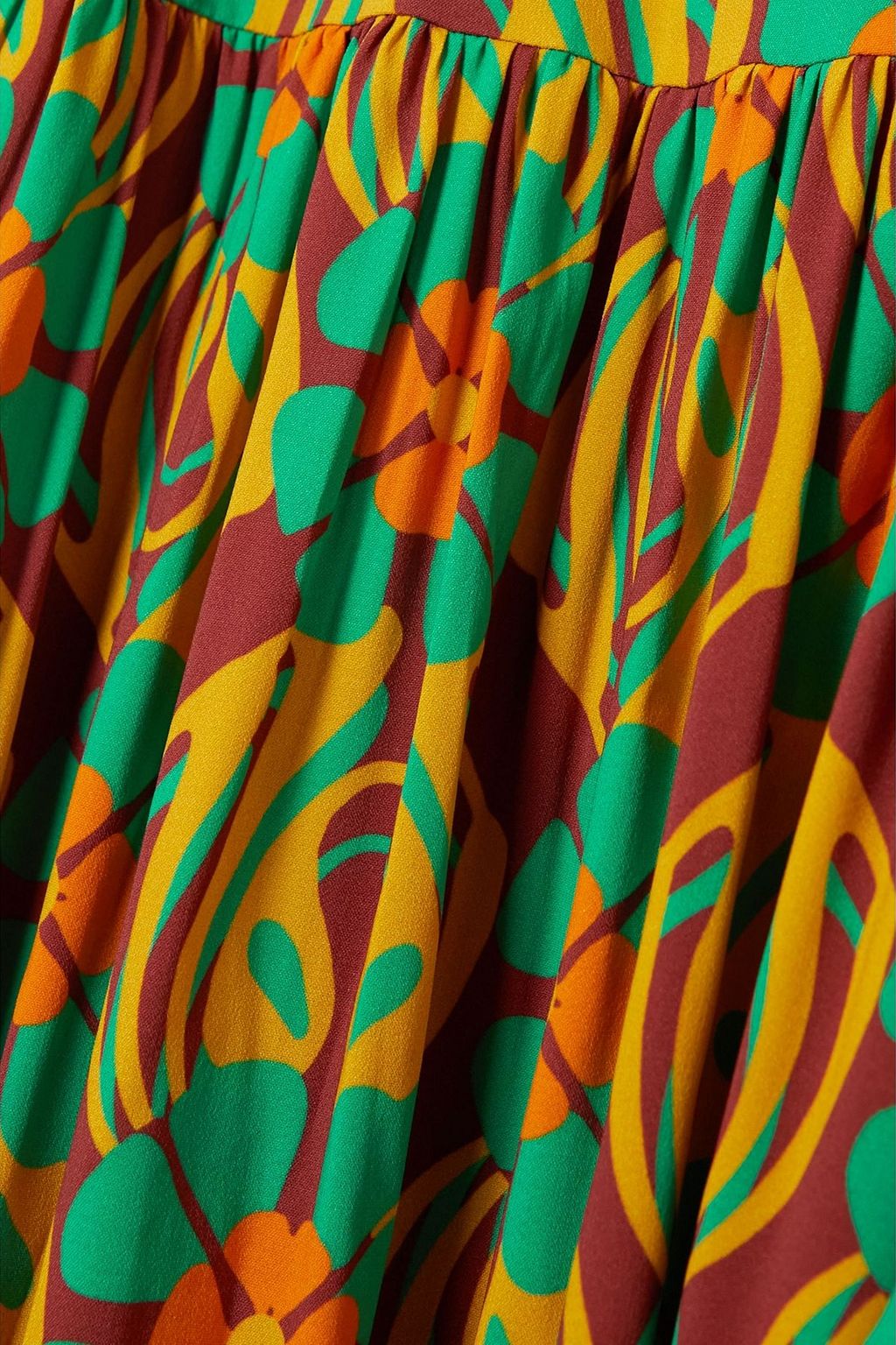 LA DOUBLEJ Visconti tiered floral-print crepe maxi dress