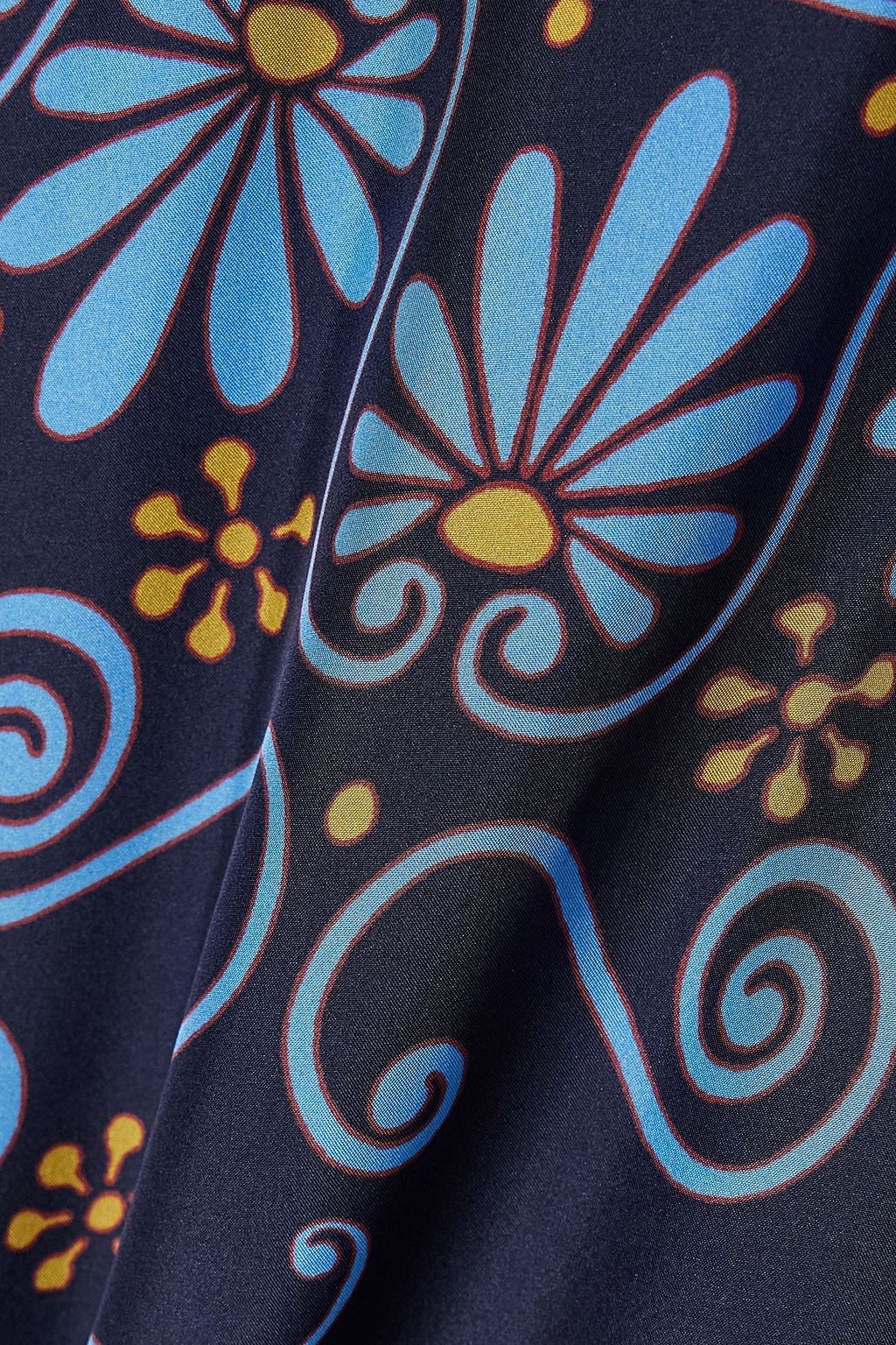 LA DOUBLEJ 프린트 실크 크레이프 드 신 맥시 드레스