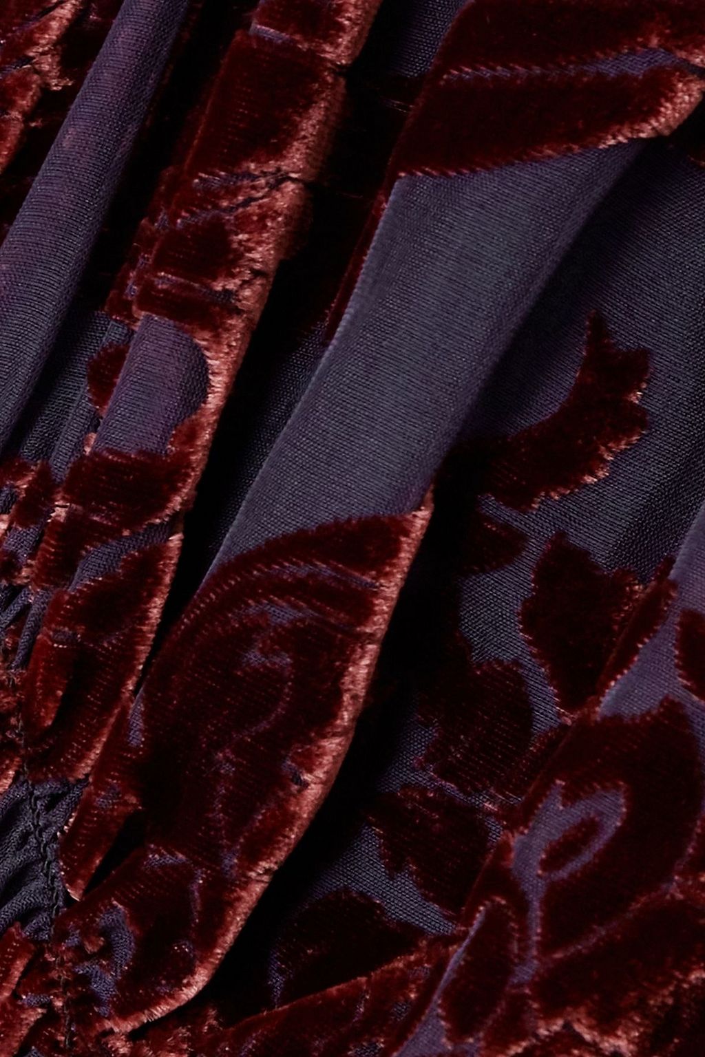 LA DOUBLEJ Camerino devoré-velvet maxi dress