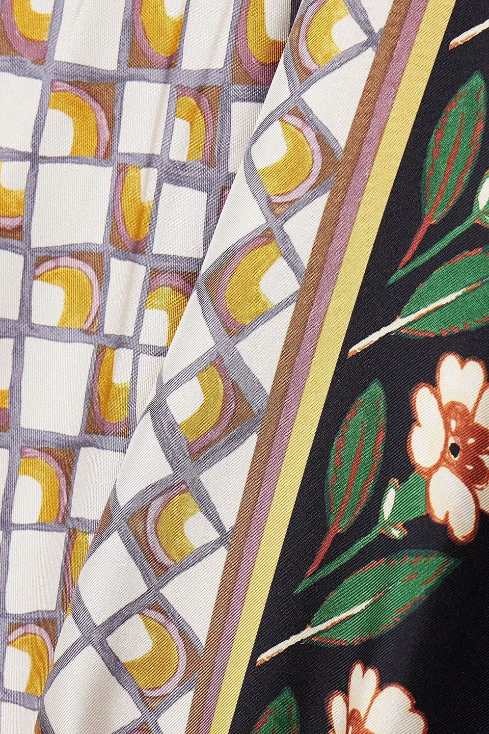 La Doublej Apericena Printed Silk-twill Midi Dress In Green