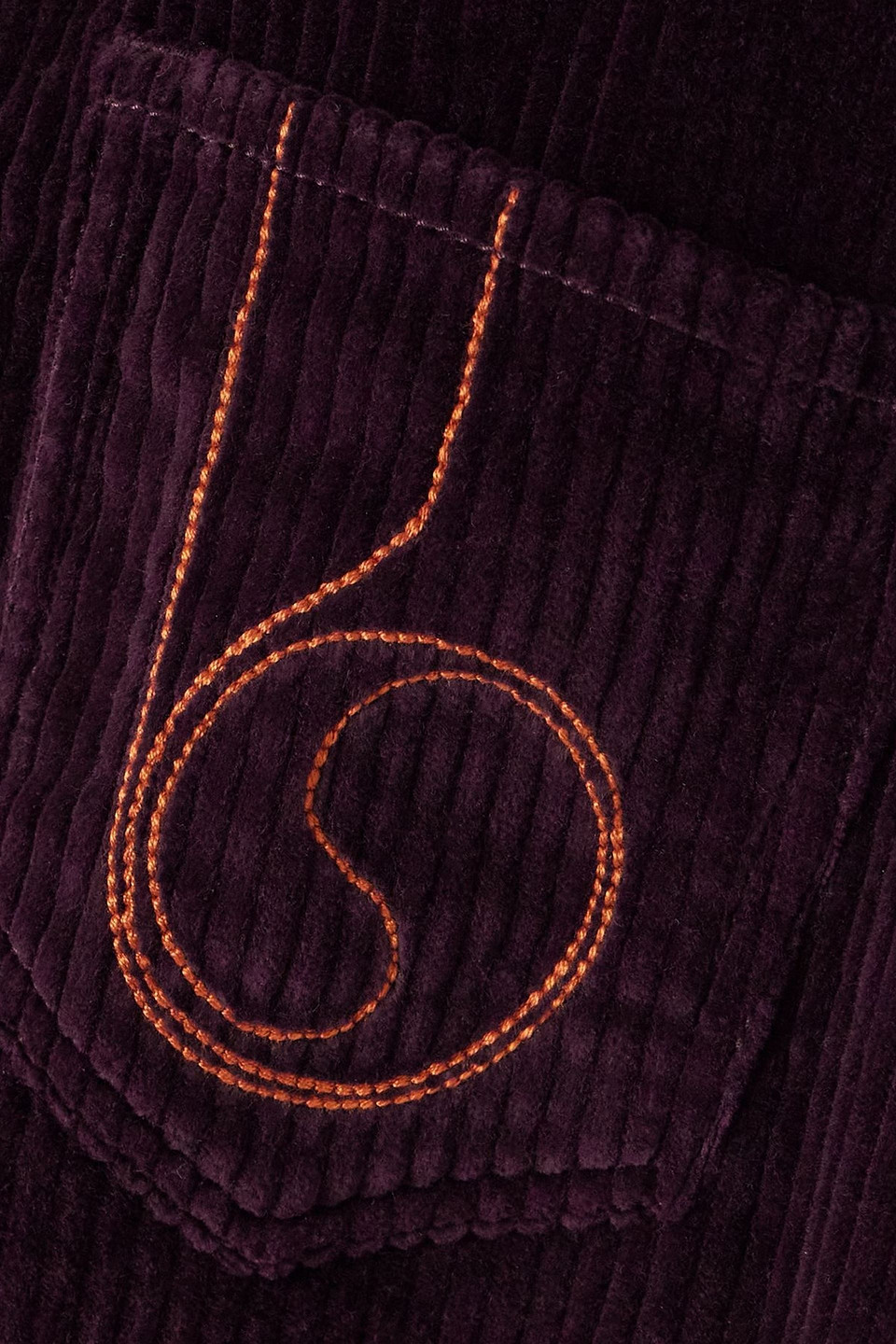 La Doublej The Flare Cotton-blend Corduroy Flared Pants In Purple