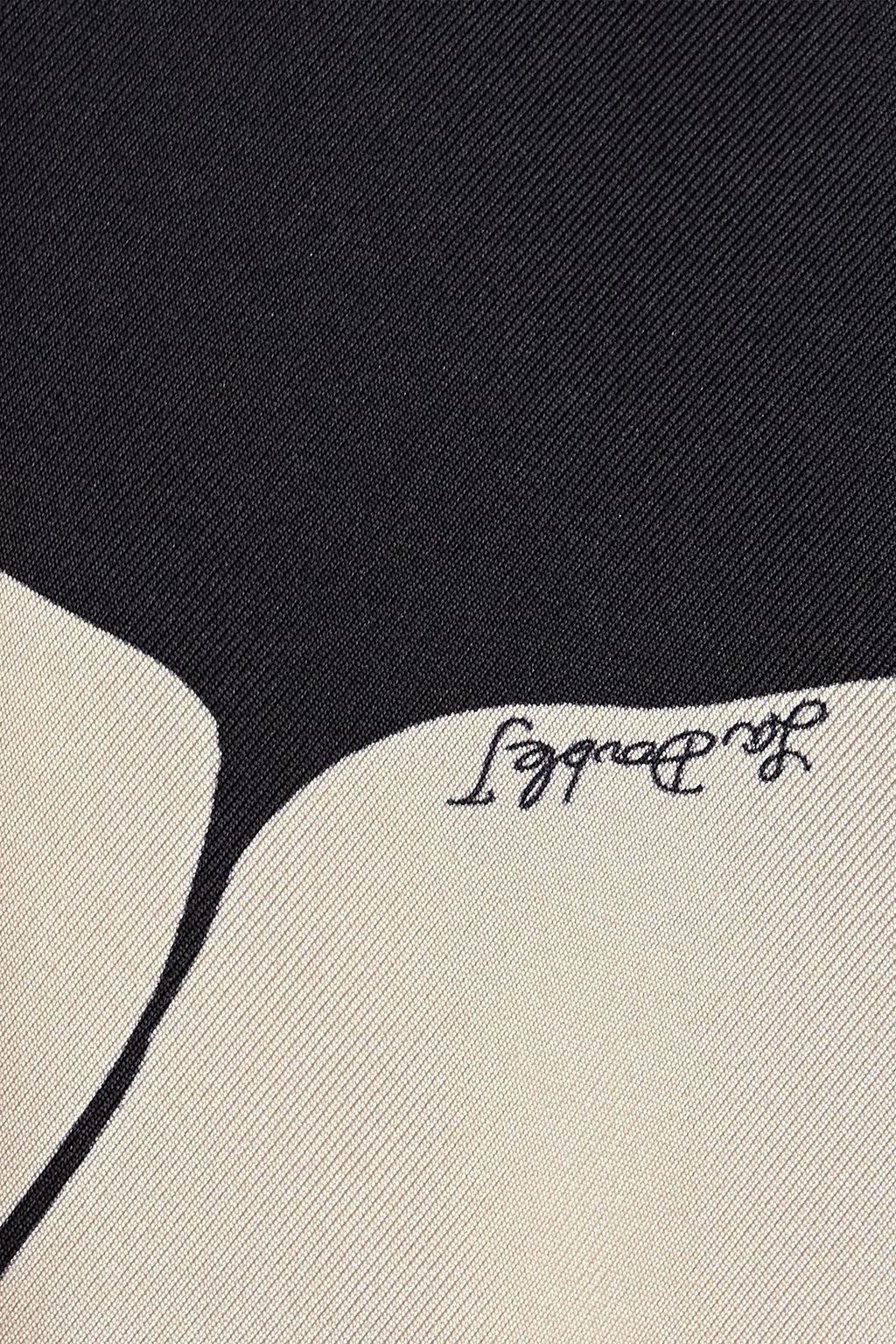 LA DOUBLEJ Happy Wrist tie-detailed printed silk-twill blouse