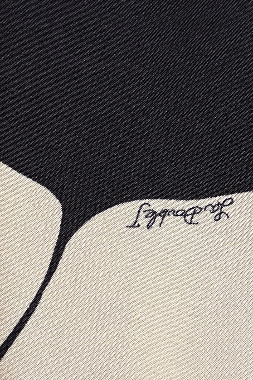 La Doublej Happy Wrist Tie-detailed Printed Silk-twill Blouse In White