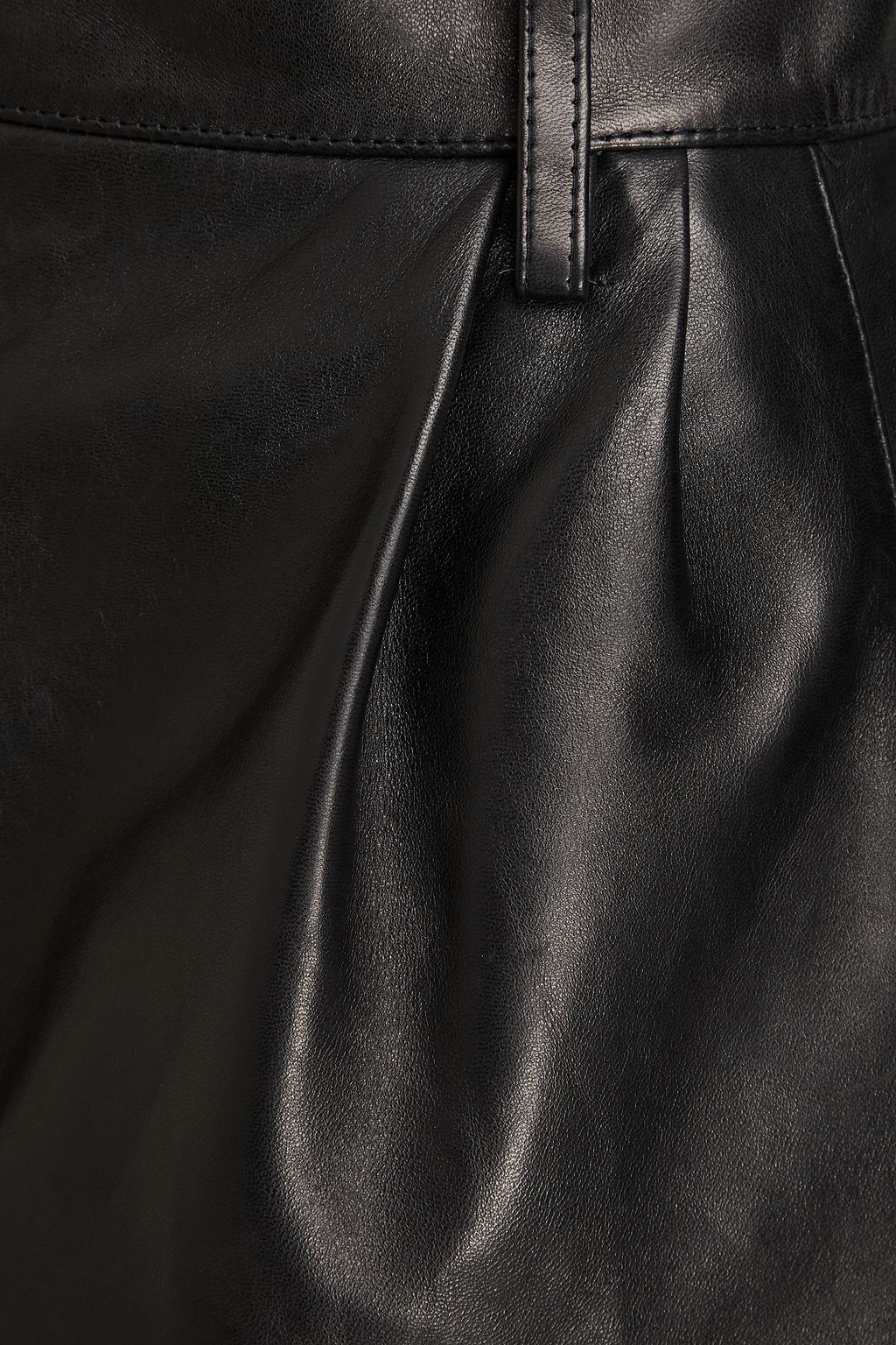MAGDA BUTRYM Pleated leather tapered pants