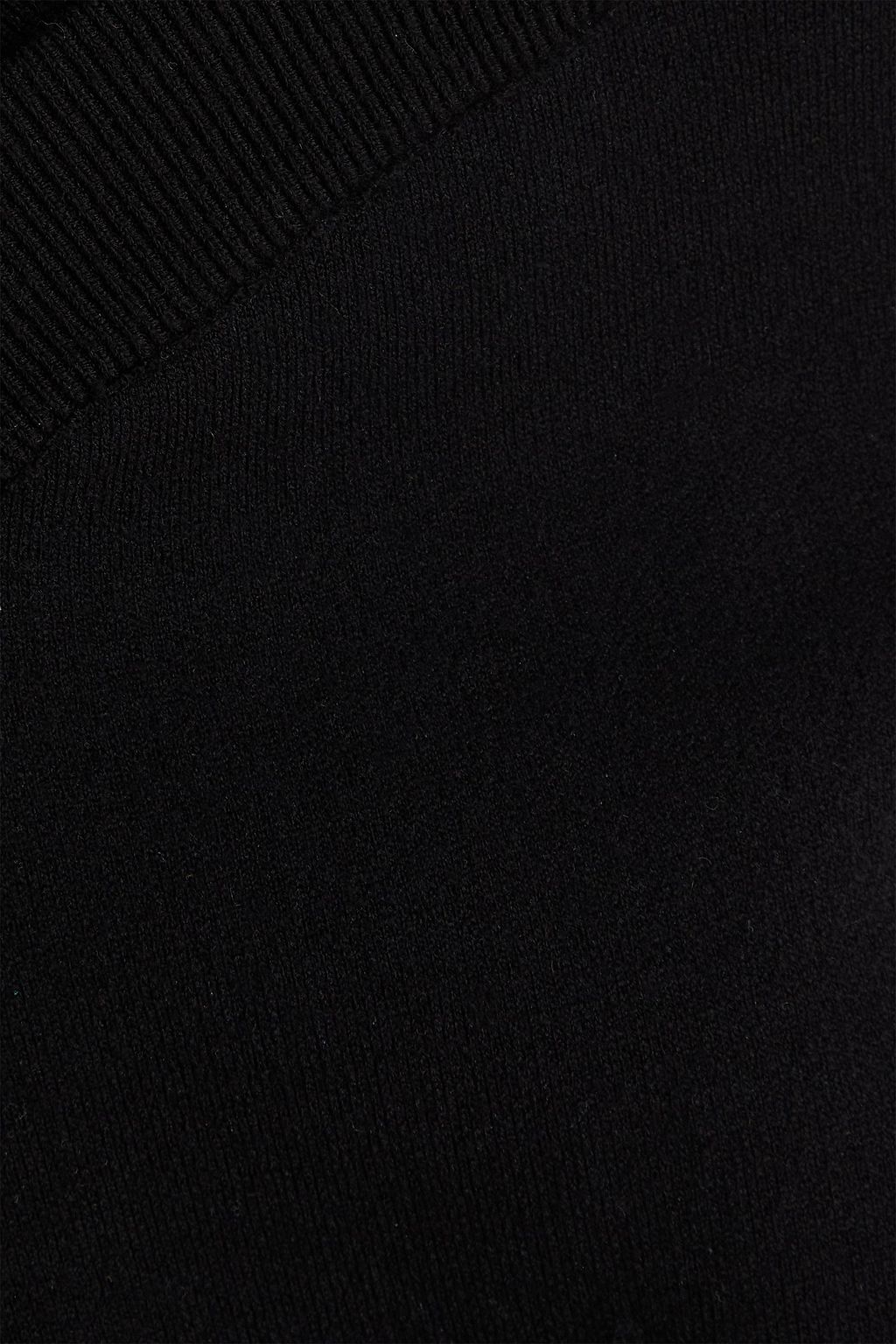 PATOU فستان متوسط الطول من مزيج الصوف بقصّة غير متماثلة