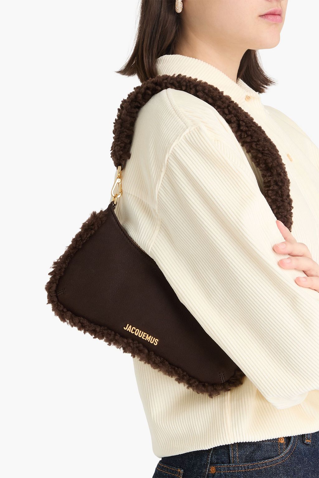 JACQUEMUS Le Bisou Doux nubuck shoulder bag