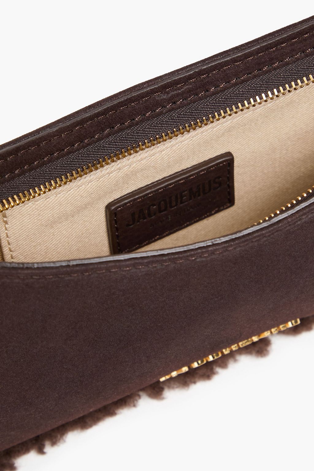 JACQUEMUS Le Bisou Doux nubuck shoulder bag