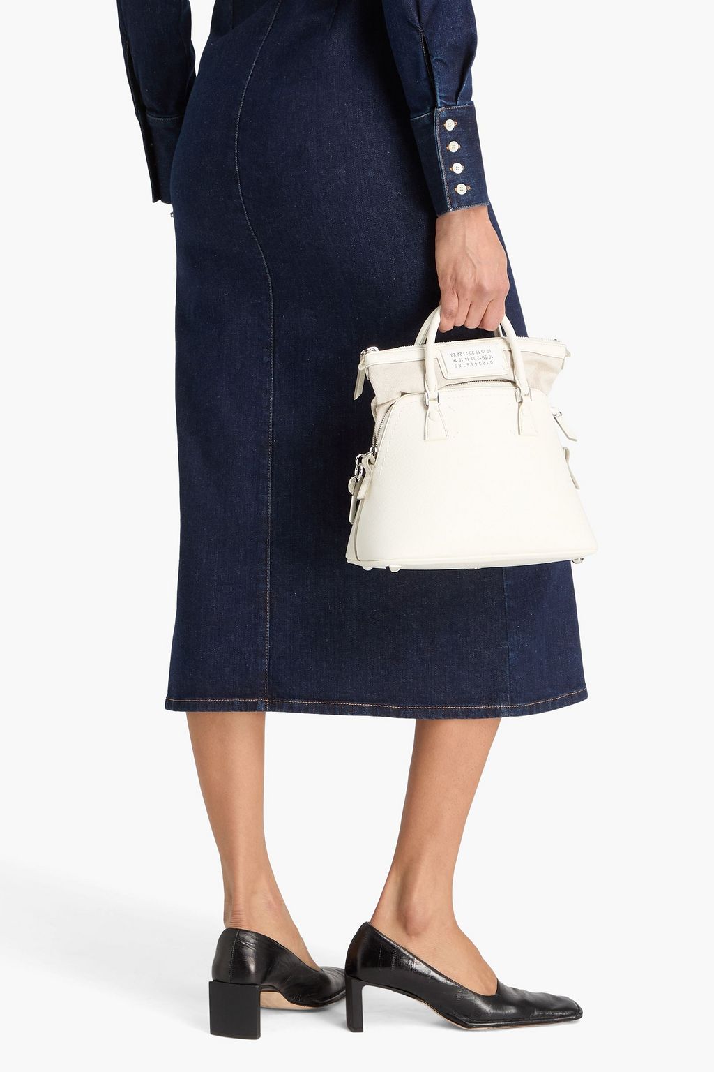 MAISON MARGIELA Leather and canvas tote