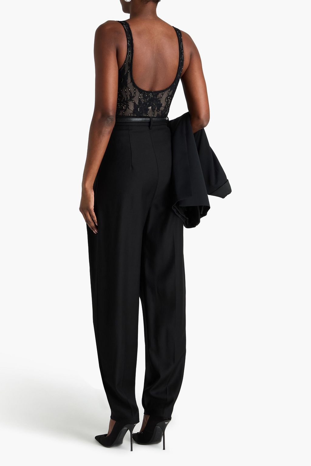 MAGDA BUTRYM Pleated wool-twill tapered pants