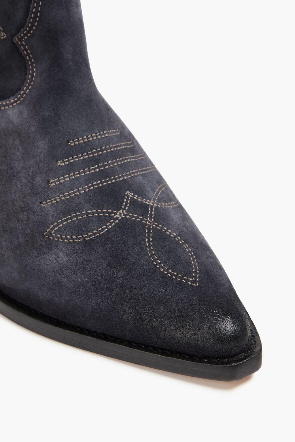 ISABEL MARANT حذاء بوت كاوبوي "ديورتو" من جلد السويد مقصوص بالليزر