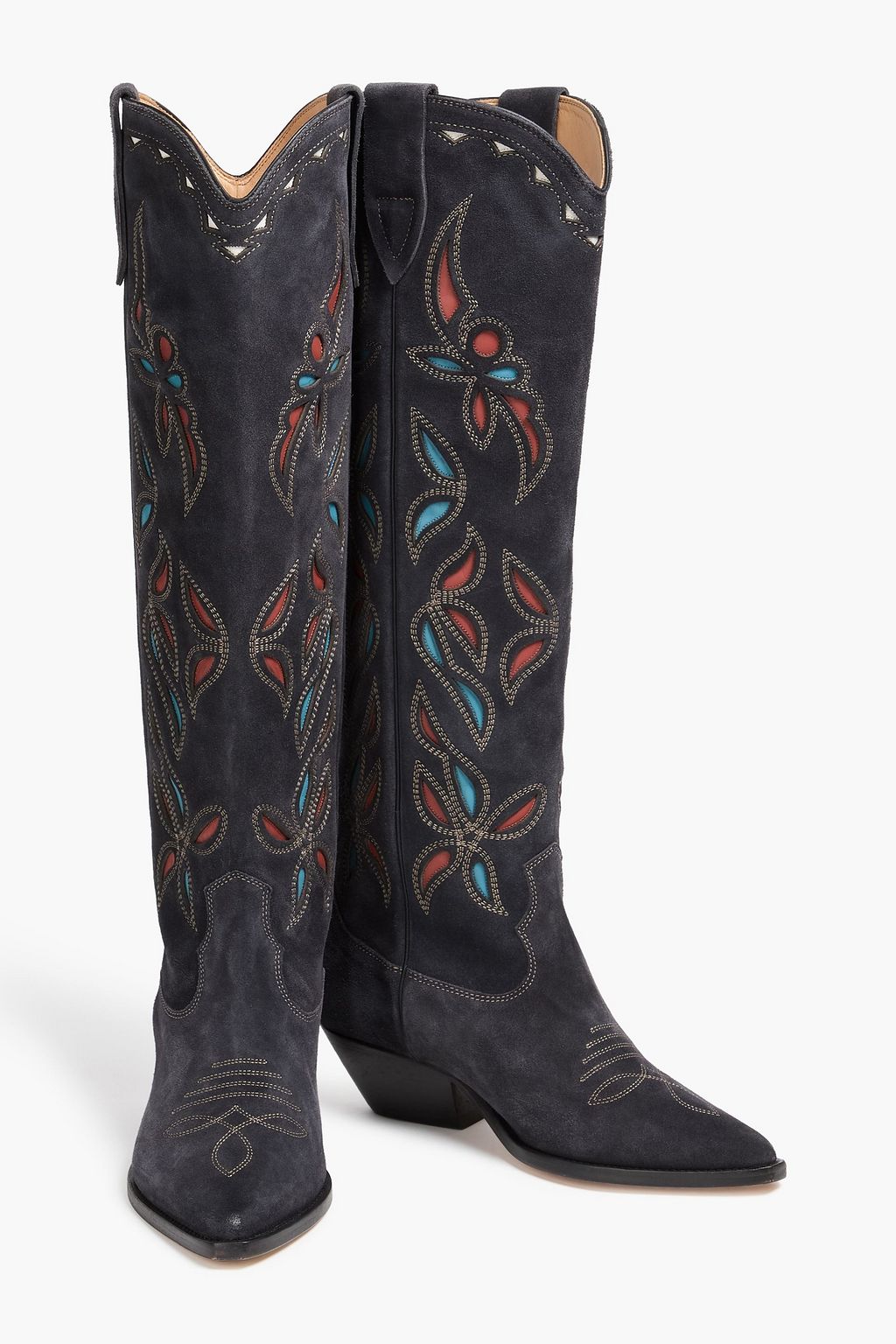 ISABEL MARANT Denvee laser-cut suede Cowboy boots
