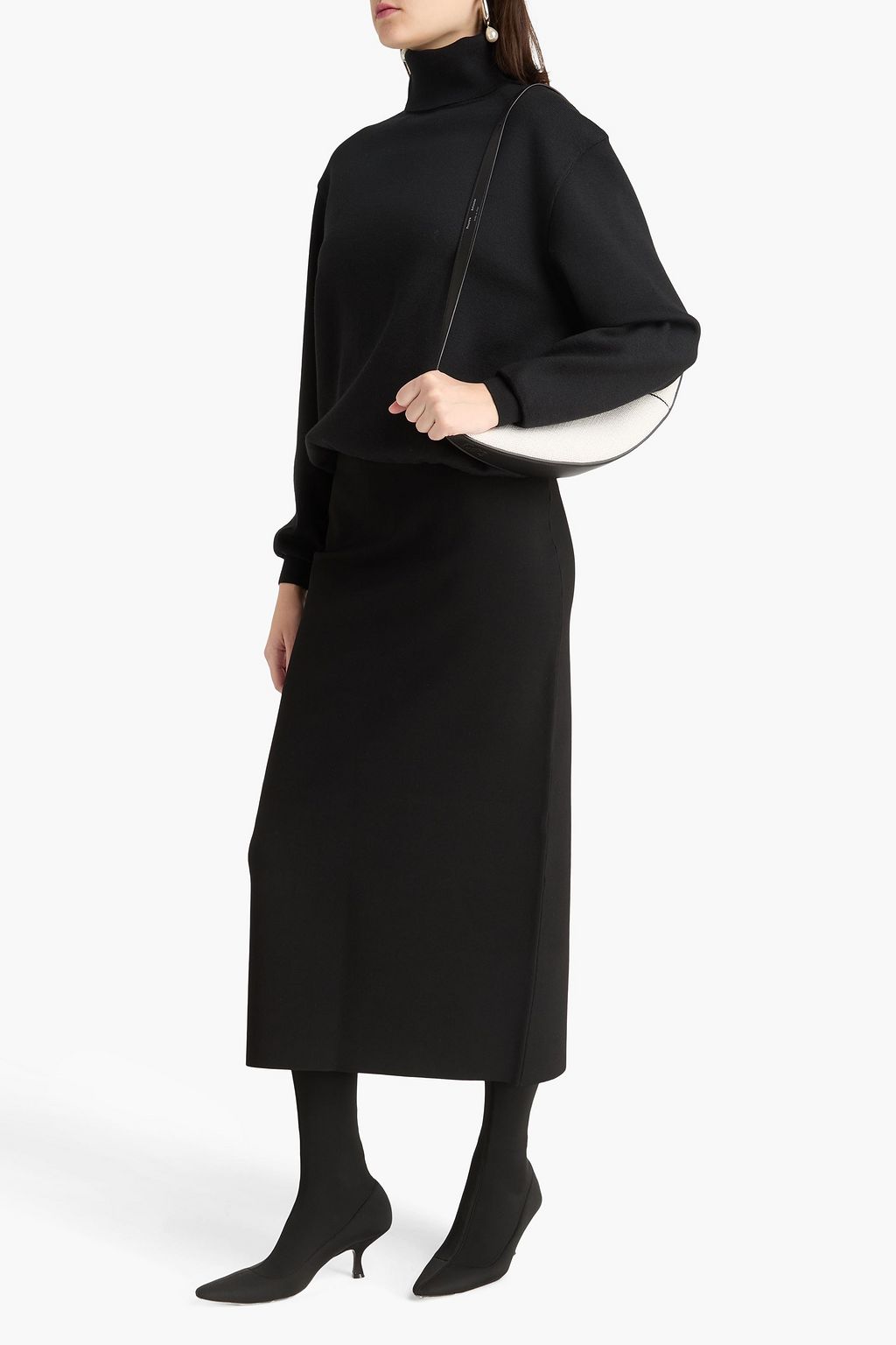 PROENZA SCHOULER تنورة متوسطة الطول بحبكة من نسيج مطاط