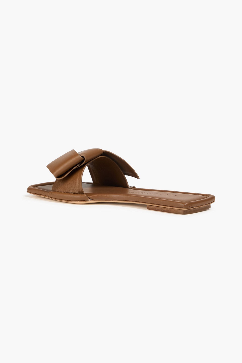 Acne Studios Knotted Leather Slides In Brown