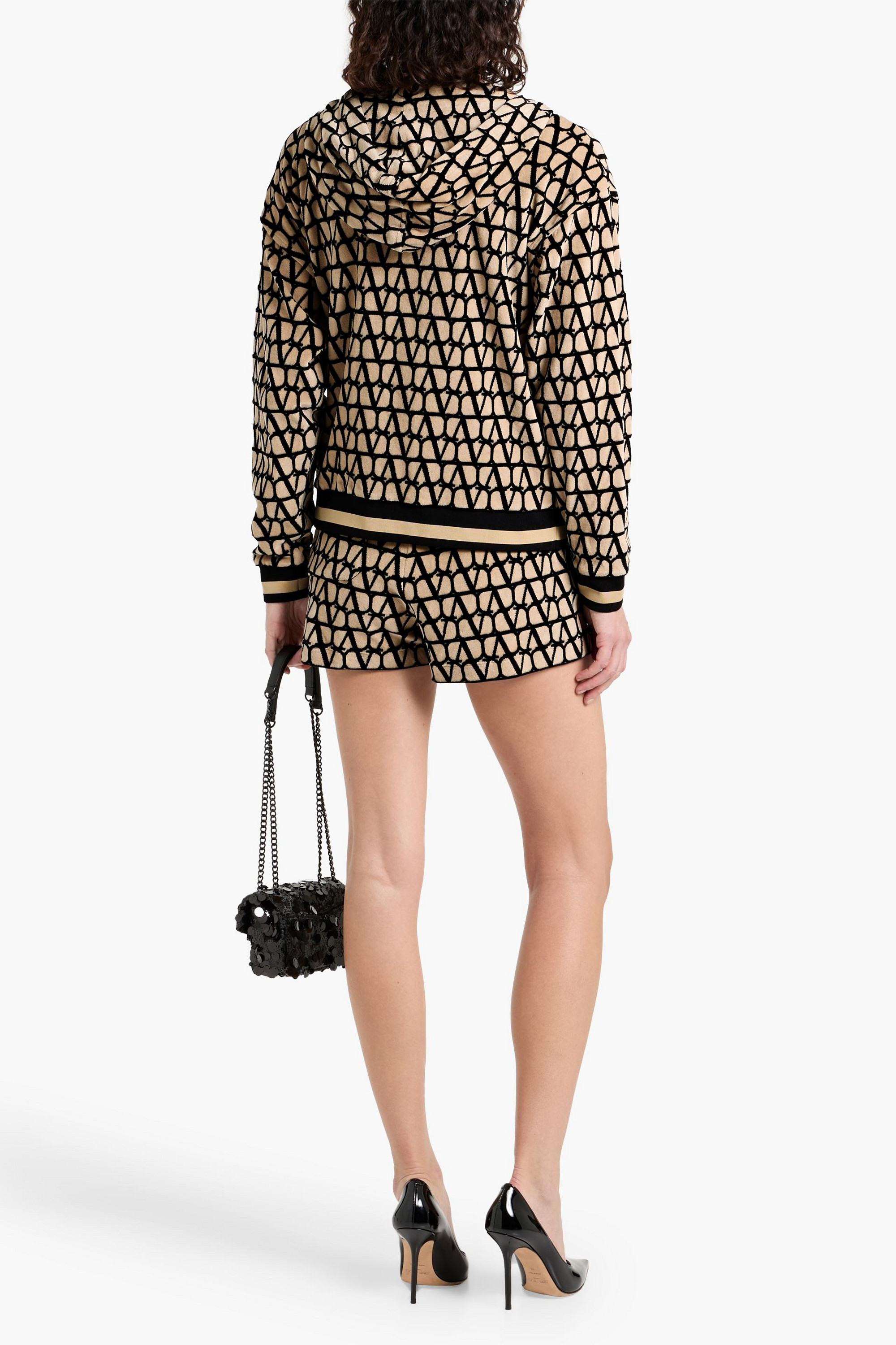 Valentino Garavani Logo-print cotton-terry shorts