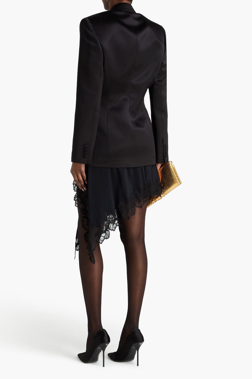 MAGDA BUTRYM Silk and wool-blend satin blazer