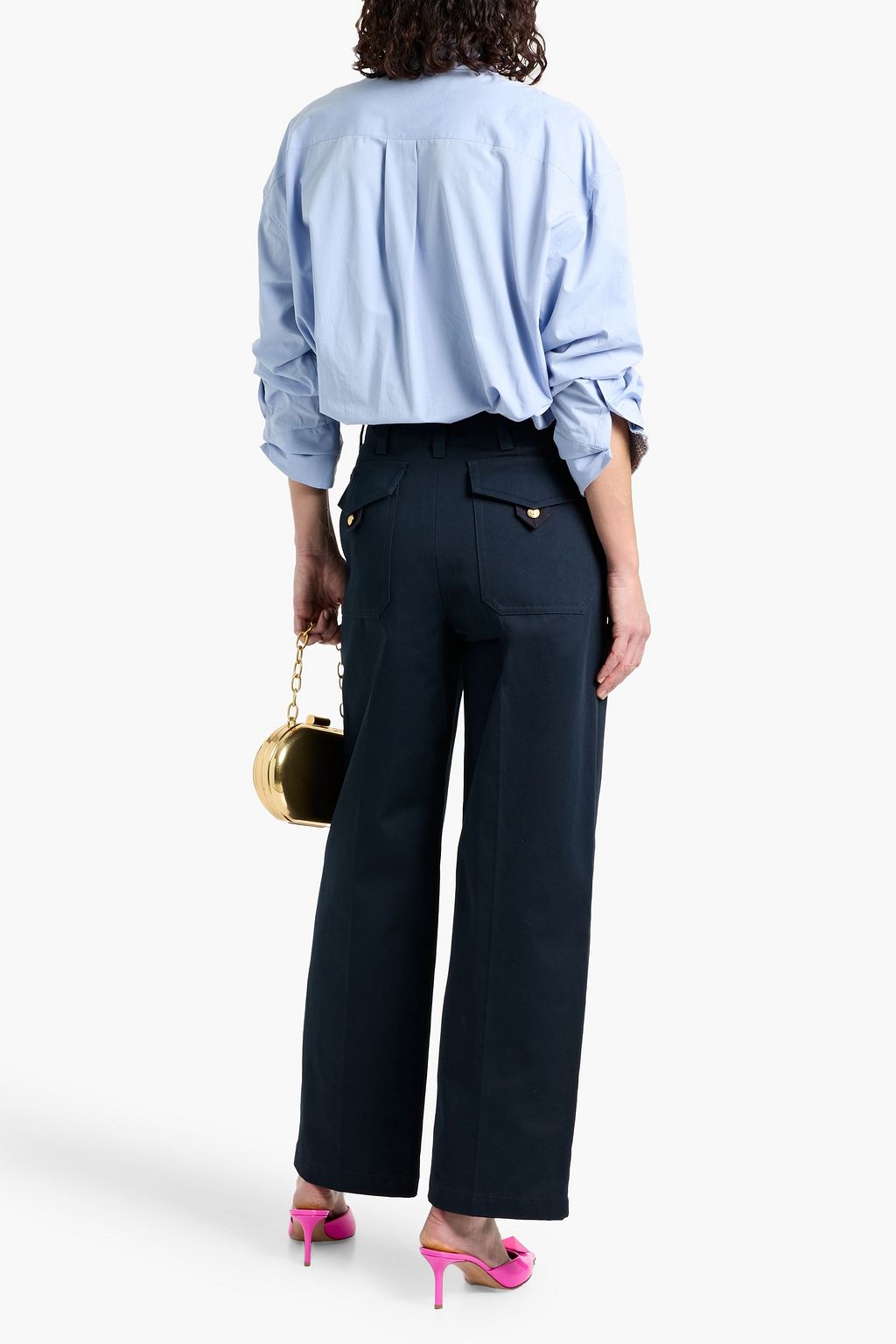 VALENTINO GARAVANI Cotton-gabardine straight-leg pants