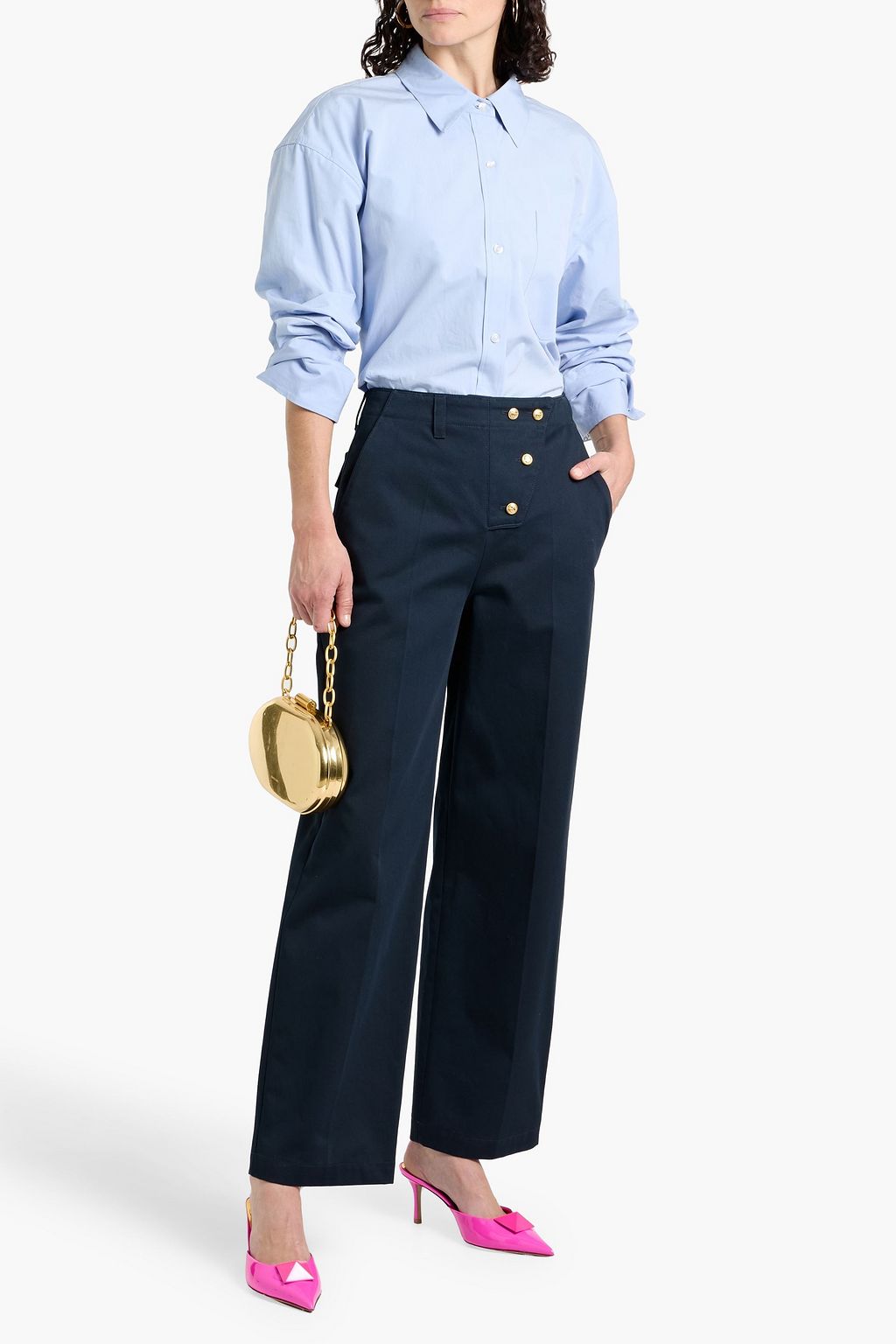 VALENTINO GARAVANI Cotton-gabardine straight-leg pants