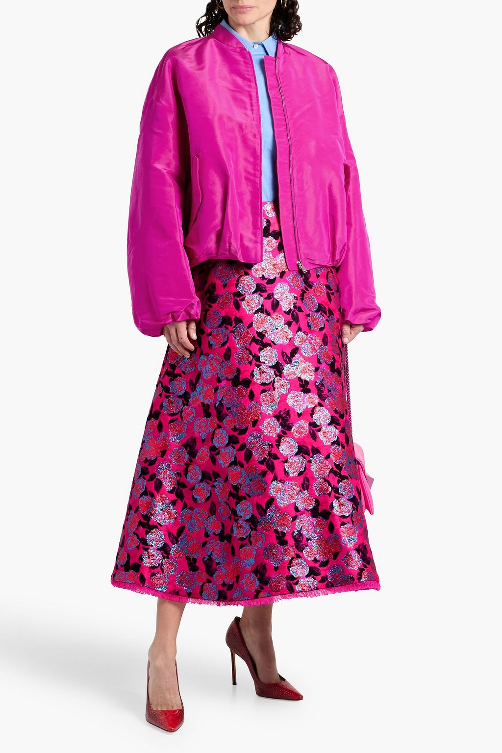 VALENTINO GARAVANI Silk-faille bomber jacket