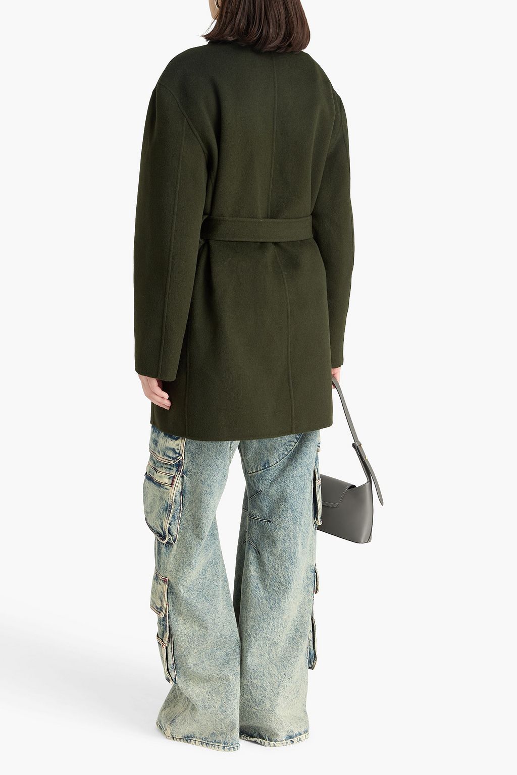 ACNE STUDIOS معطف من صوف اللبّاد بصفين من الأزرار