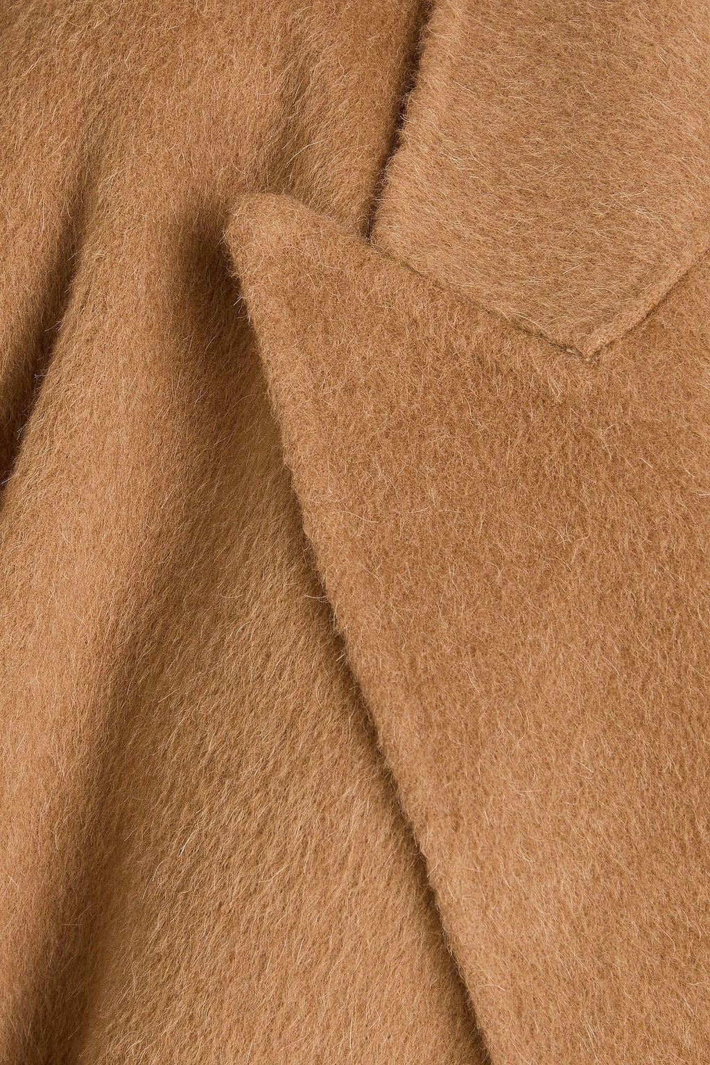 ACNE STUDIOS معطف من الجوخ من مزيج الألبكة والصوف ومزود بصفين من الأزرار