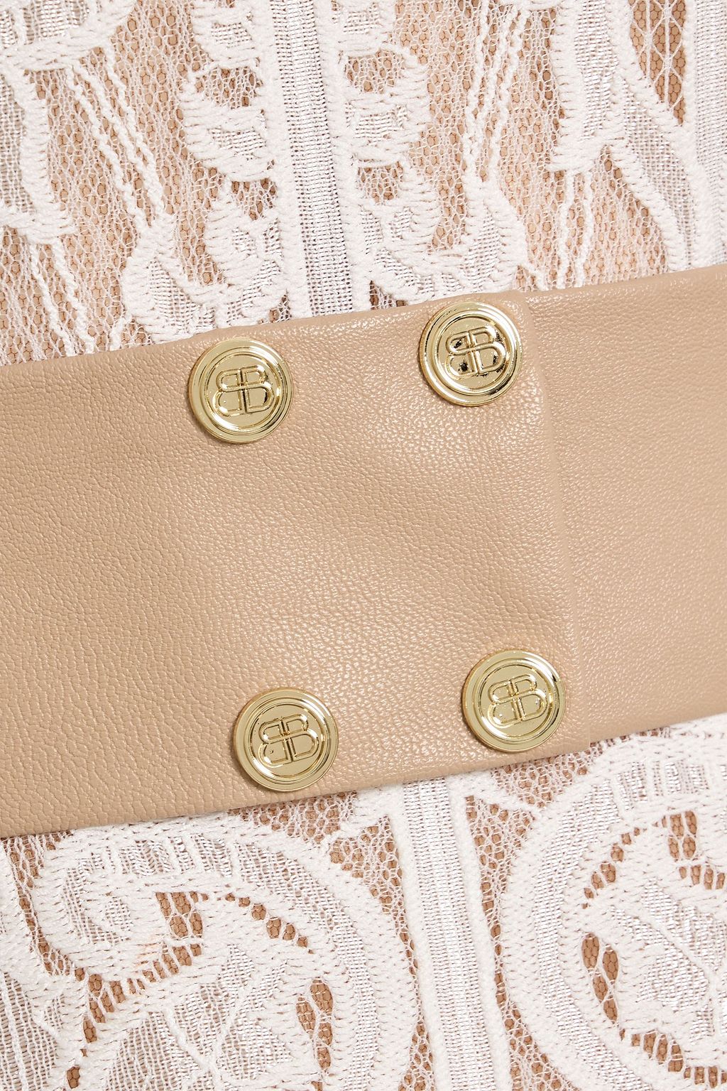 BRONX & BANCO Casey belted scalloped lace mini dress