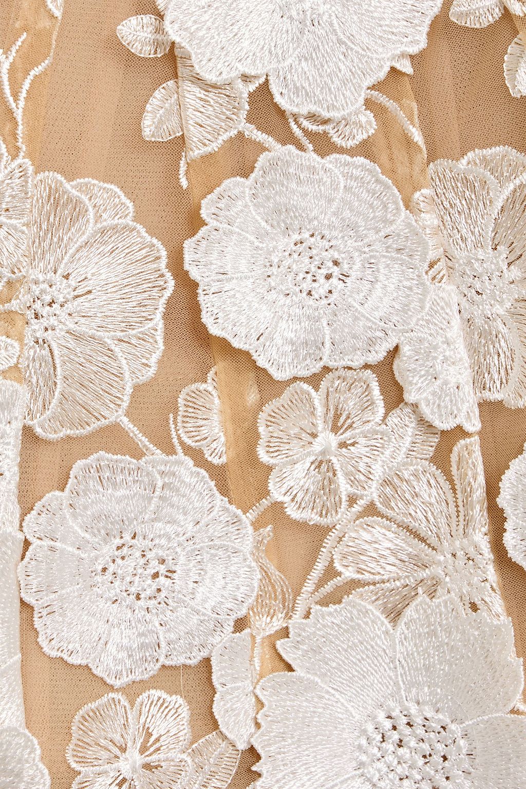 BRONX & BANCO Jasmine floral-appliquéd tulle mini dress