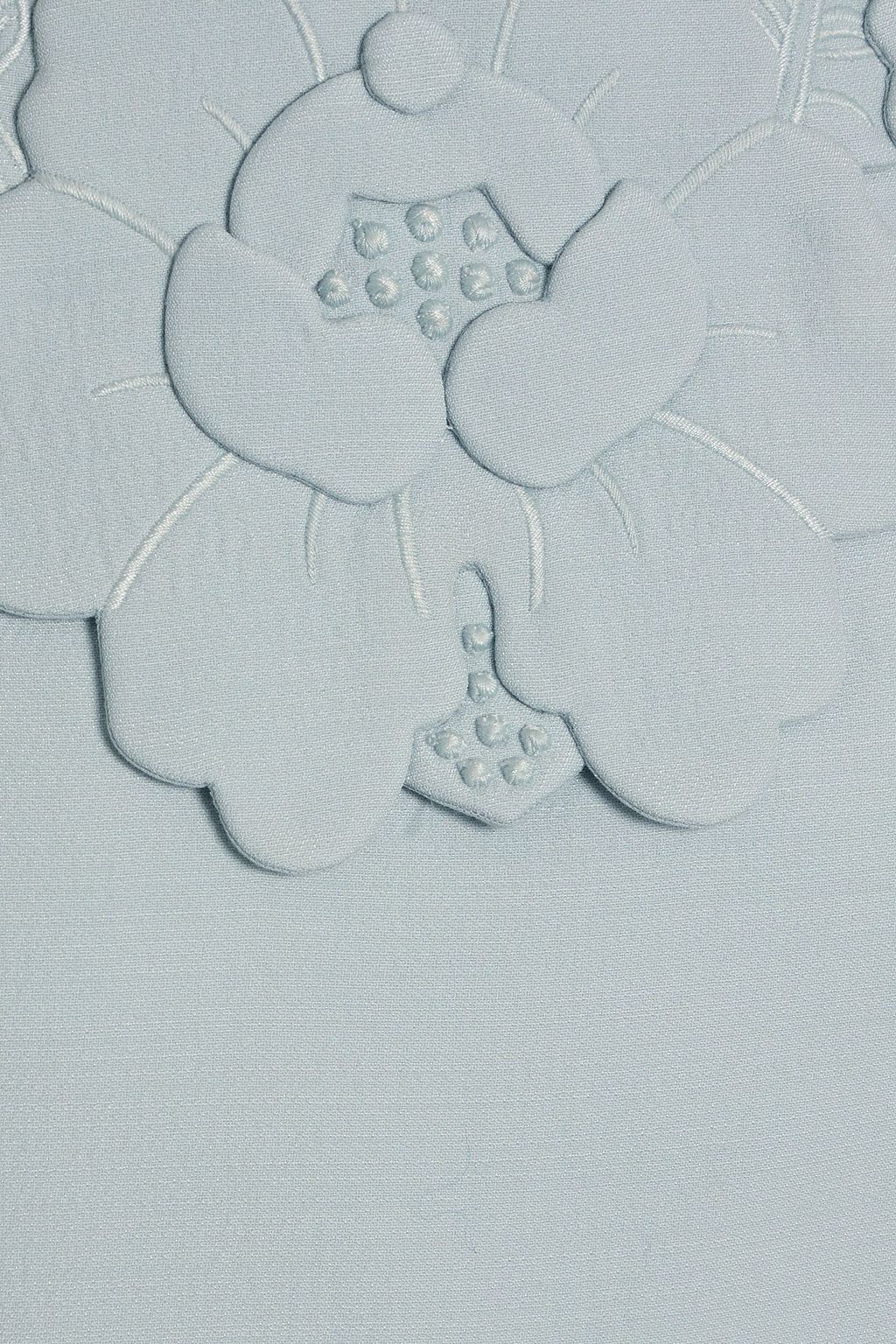 VALENTINO GARAVANI Guipure lace-trimmed wool and silk-blend crepe mini dress