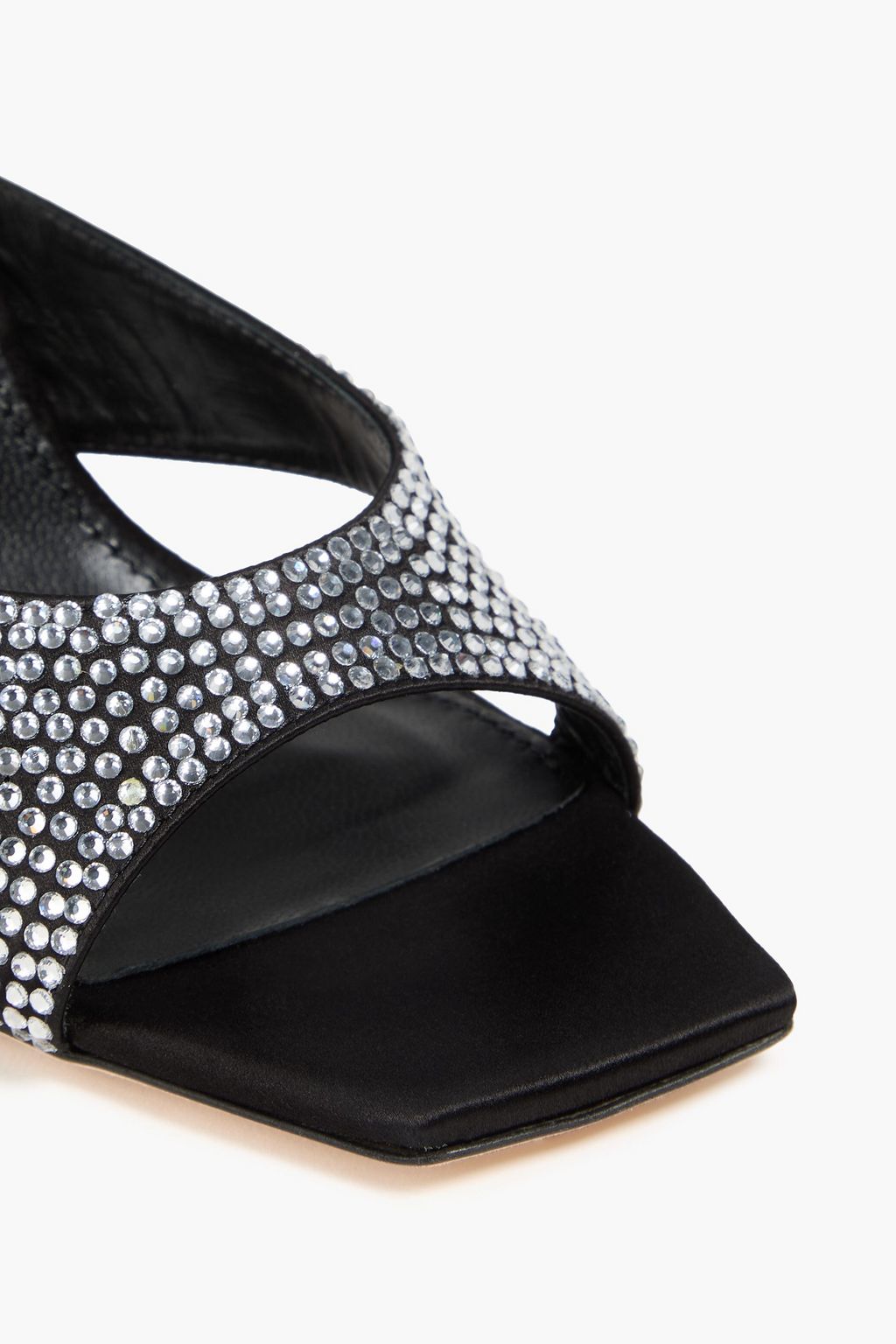 PARIS TEXAS Crystal-embellished satin sandals