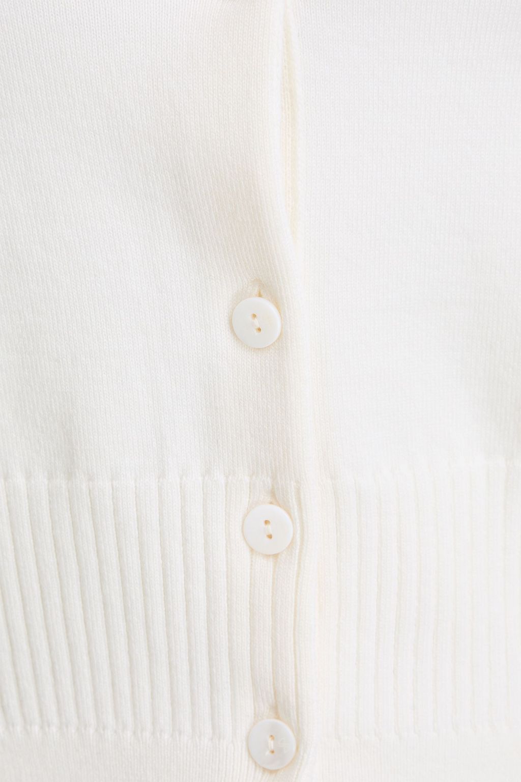 PATOU كارديغان من مزيج صوف المارينو بحواف من البوبلين