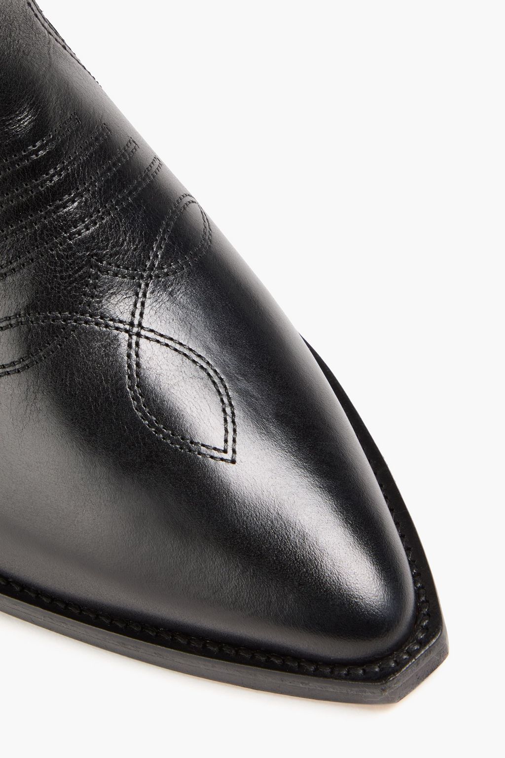 ISABEL MARANT Embroidered leather and suede cowboy boots