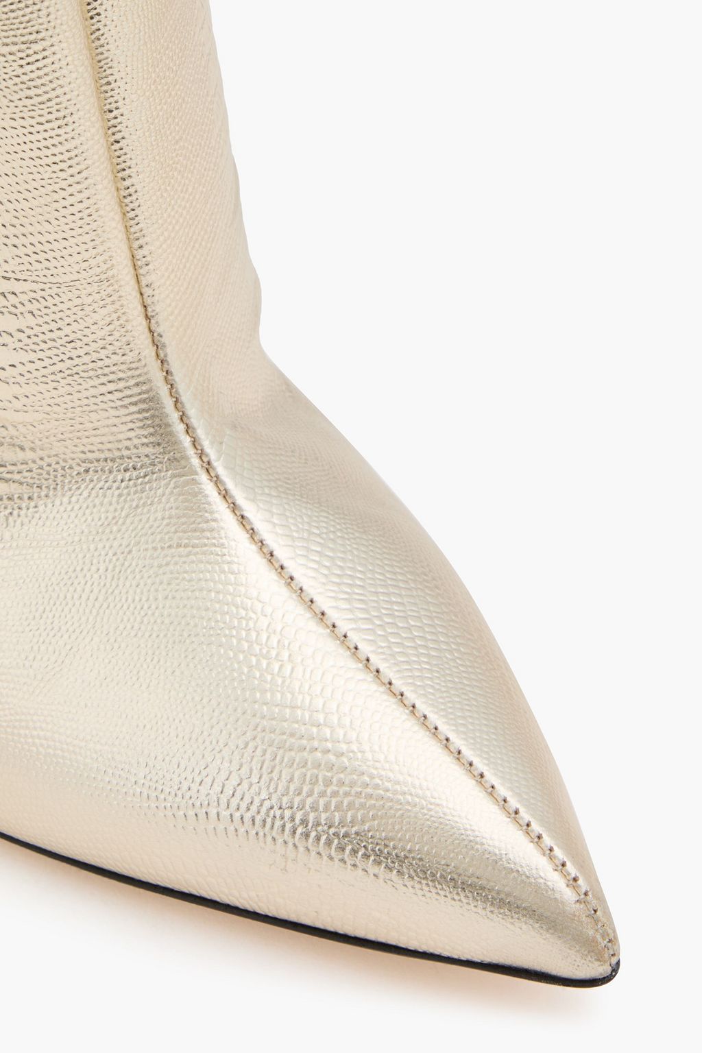 PARIS TEXAS Kniehohe Stiefel aus Leder mit Eidechseneffekt und Metallic-Effekt