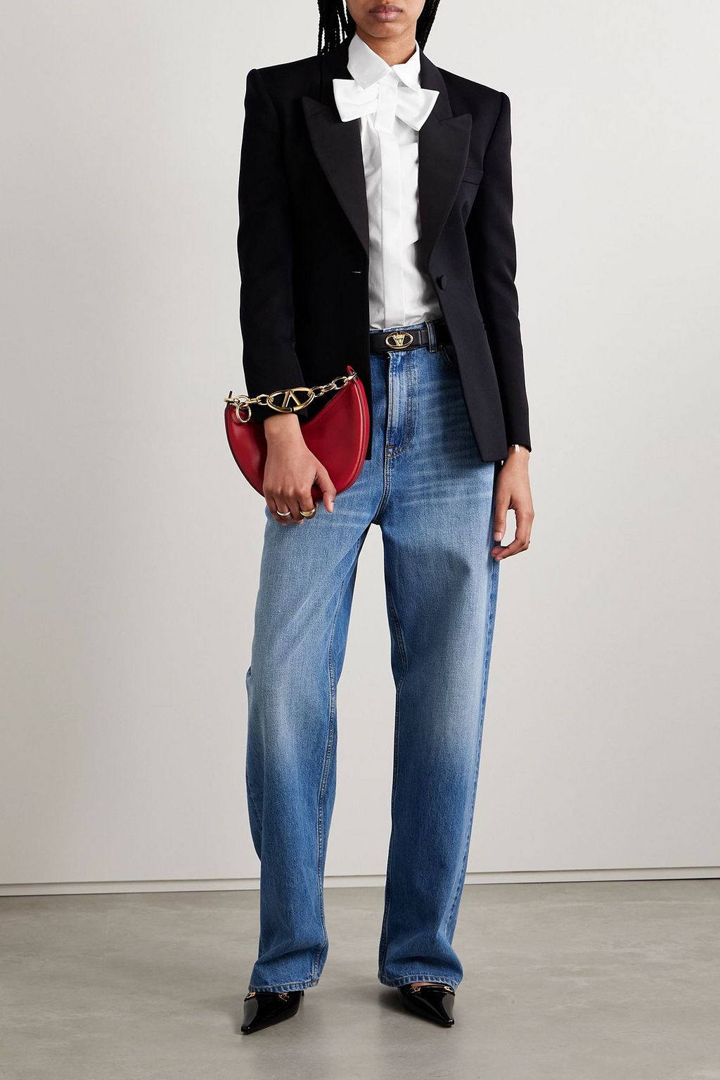 VALENTINO GARAVANI Mohair and wool-blend wide-leg pants | THE OUTNET
