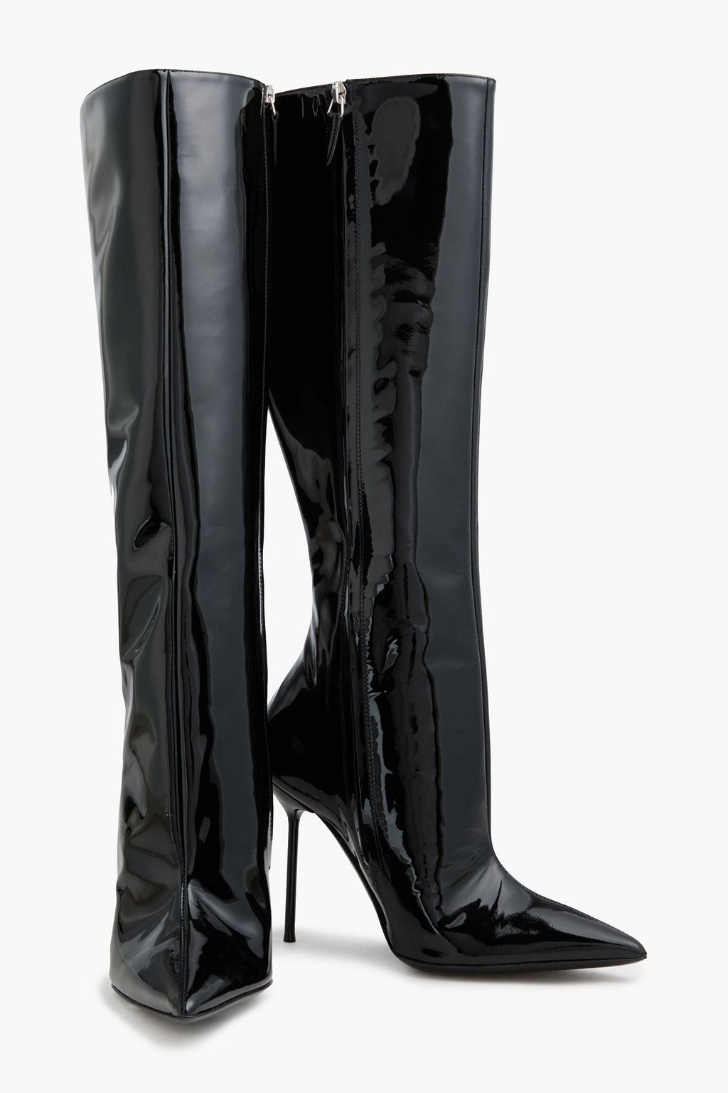 PARIS TEXAS Kniehohe Stiefel aus Lackleder