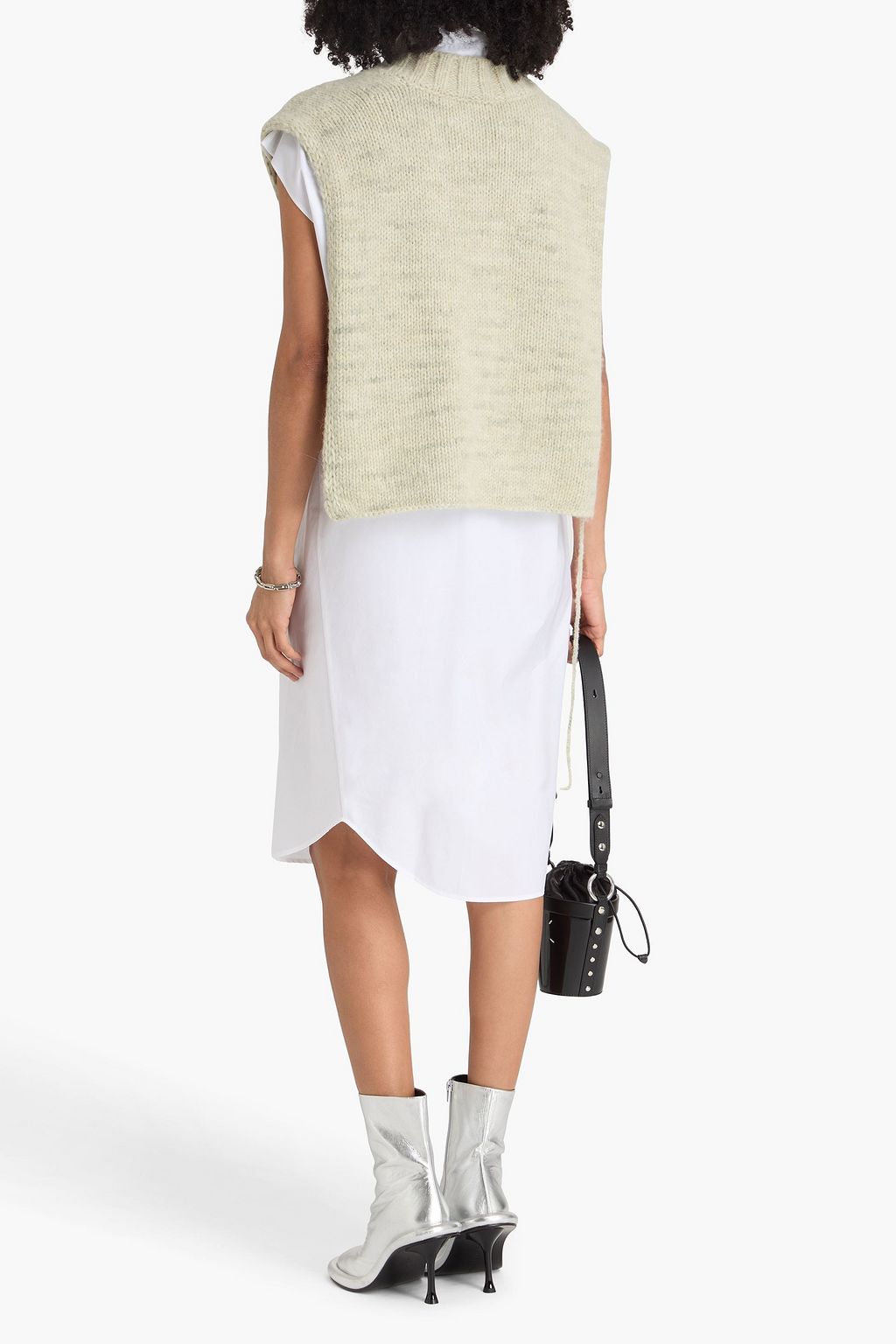 MAISON MARGIELA فيست من مزيج الصوف والقطن والألبكة بنمط ميلانج