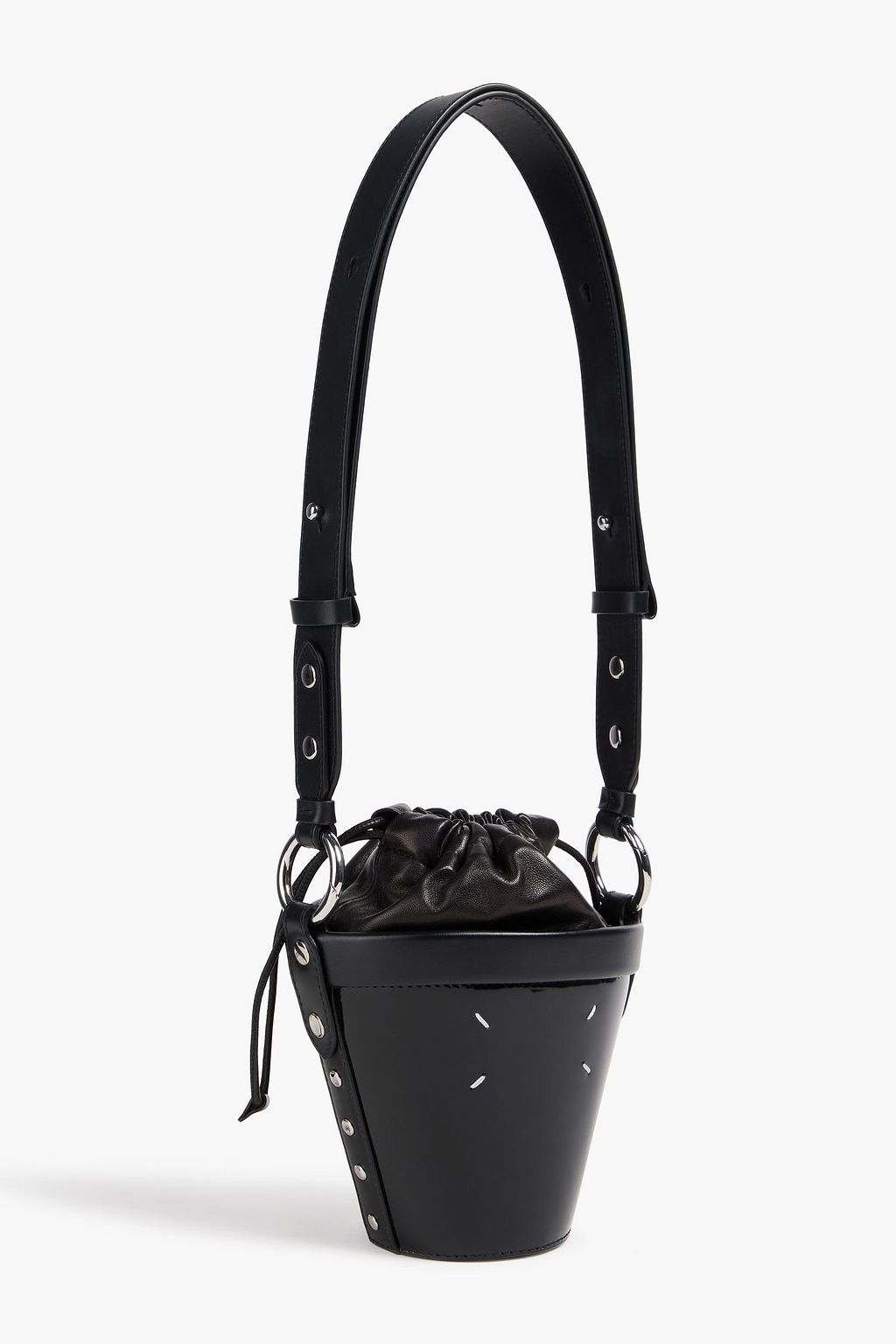 MAISON MARGIELA Smooth and patent-leather bucket bag