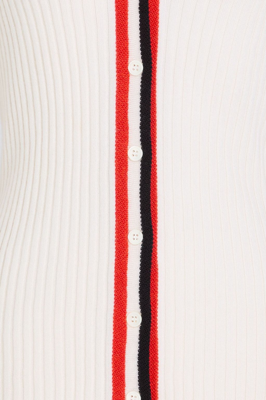 GABRIELA HEARST كارديغان "ميرين" من مزيج الحرير والكشمير بتصميم مخطط