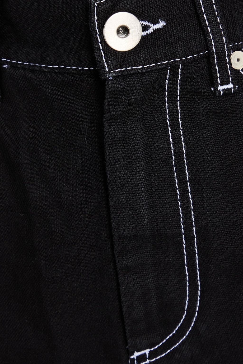 MAISON MARGIELA بنطال جينز بقصة أرجل واسعة وخصر مرتفع مزين بفتحات