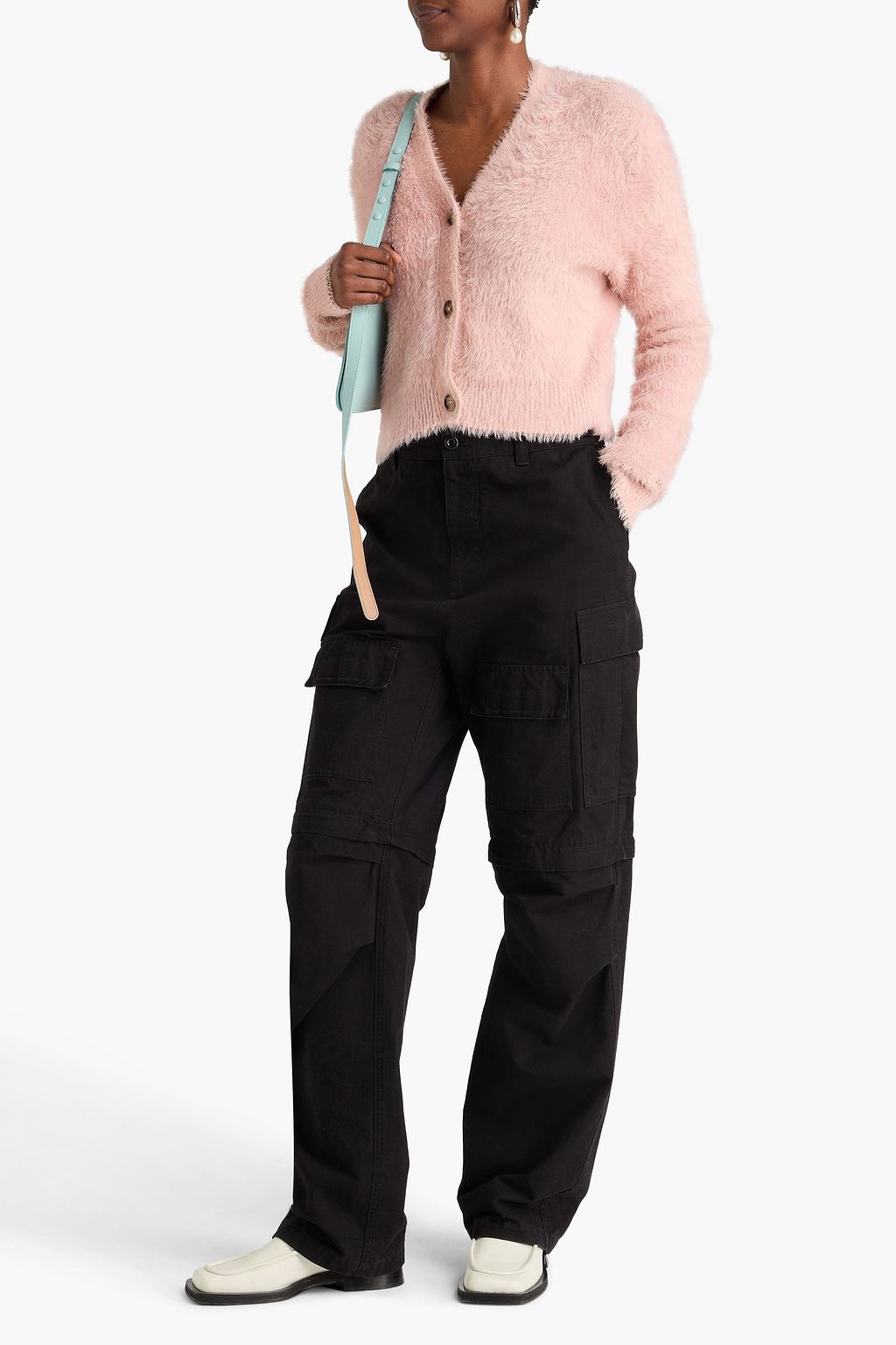 ACNE STUDIOS كارديغان من نسيج محبوك ممشّط