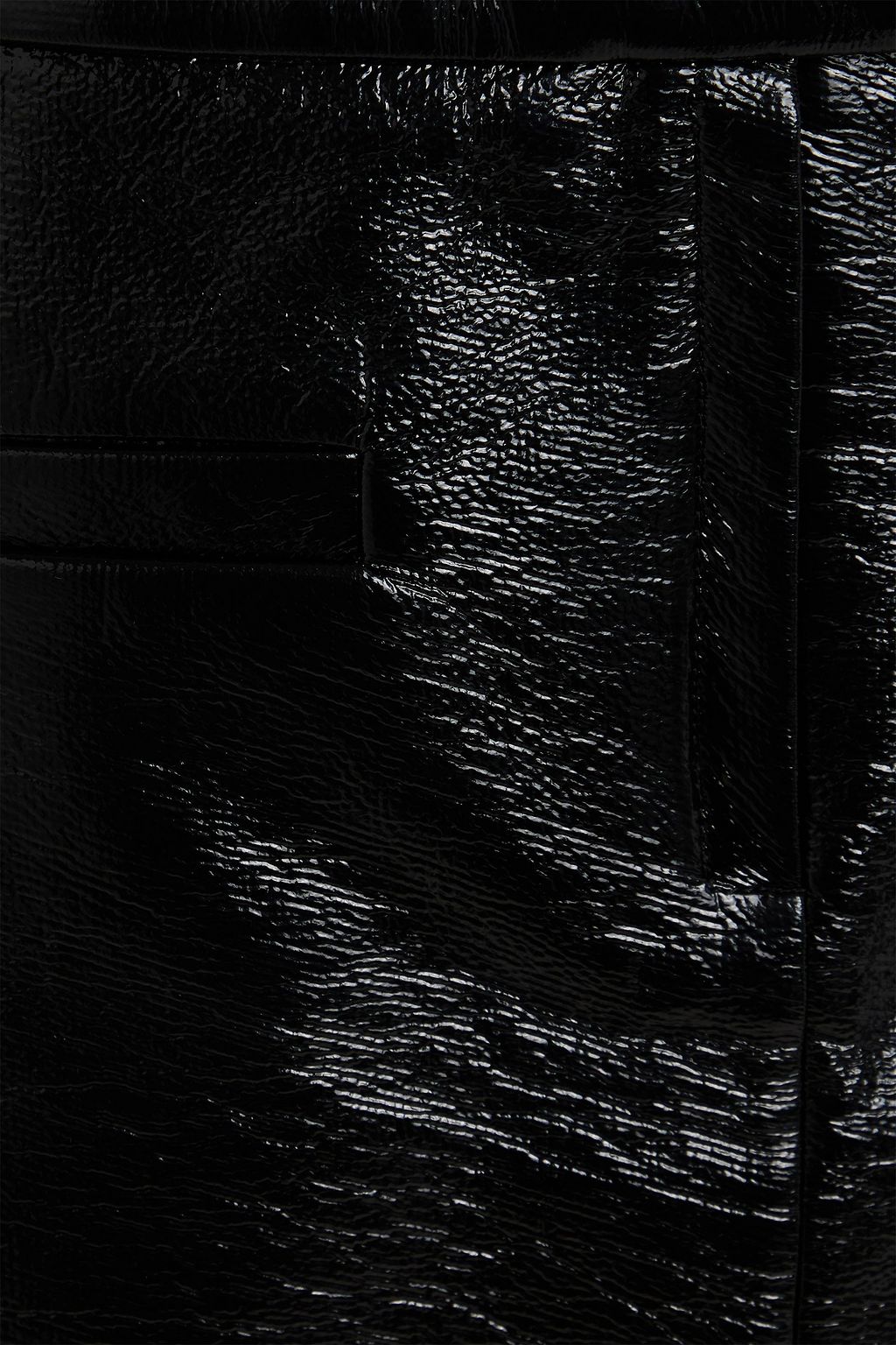 COURRÈGES تنورة قصيرة من الفينيل المصنوع من مزيج القطن المجعّد