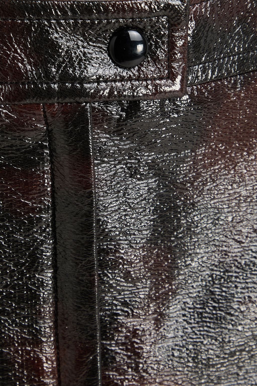 COURRÈGES تنورة قصيرة من الفينيل المصنوع من مزيج القطن بنقشة صدفة السلحفاة