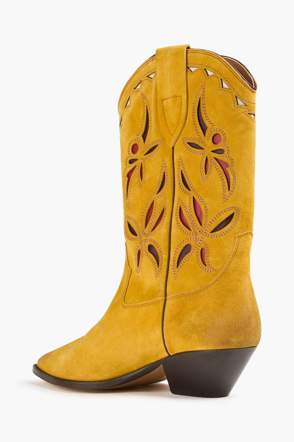 ISABEL MARANT Duerto laser-cut suede cowboy boots