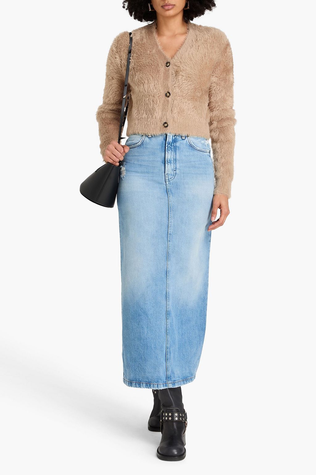 ACNE STUDIOS كارديغان من نسيج محبوك ممشّط