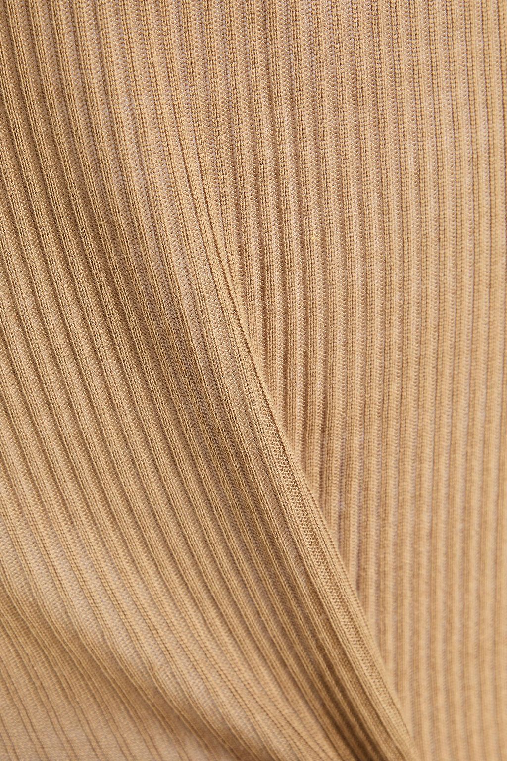 LEMAIRE Ribbed silk-jersey turtleneck top
