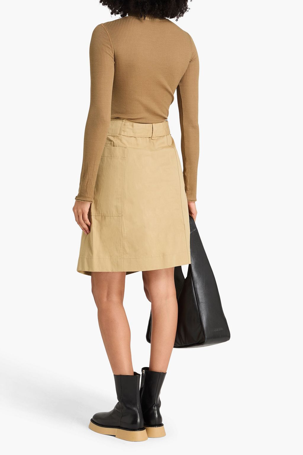 LEMAIRE Ribbed silk-jersey turtleneck top