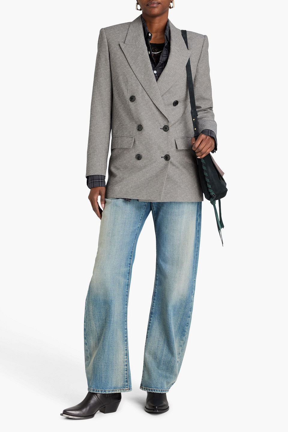  Isabel Marant - Doppelreihiger Blazer „nevim“ Aus Tweed - Grau - Fr 36 