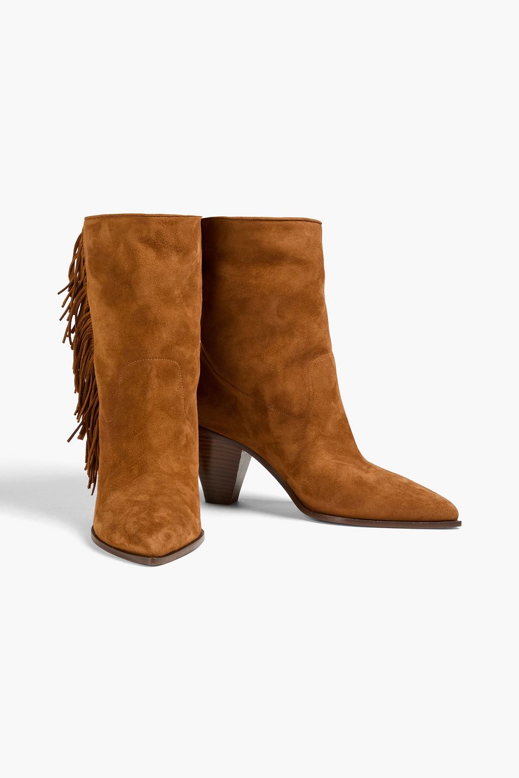 AQUAZZURA Fringed suede ankle boots