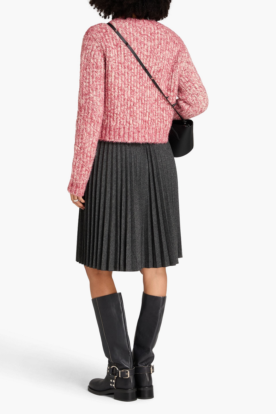  Acne Studios - Melierter Pullover Aus Einer Wollmischung - Pink - Xxs 