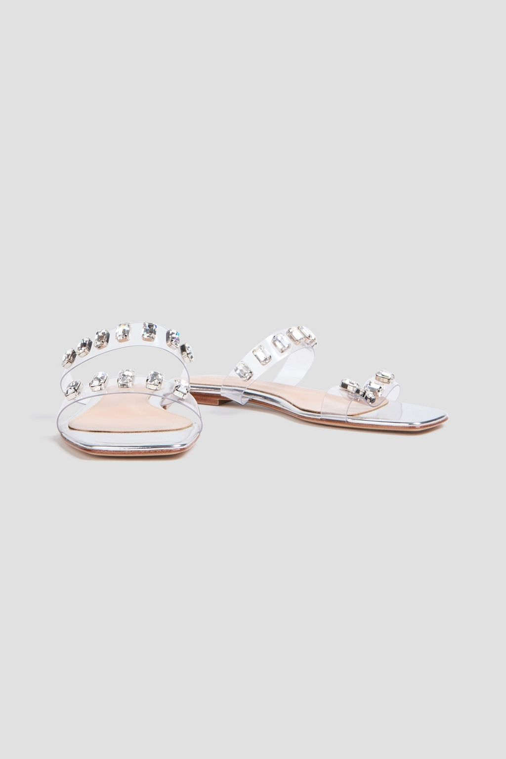 GIANVITO ROSSI صندل من المطاط مزيّن بالكريستال